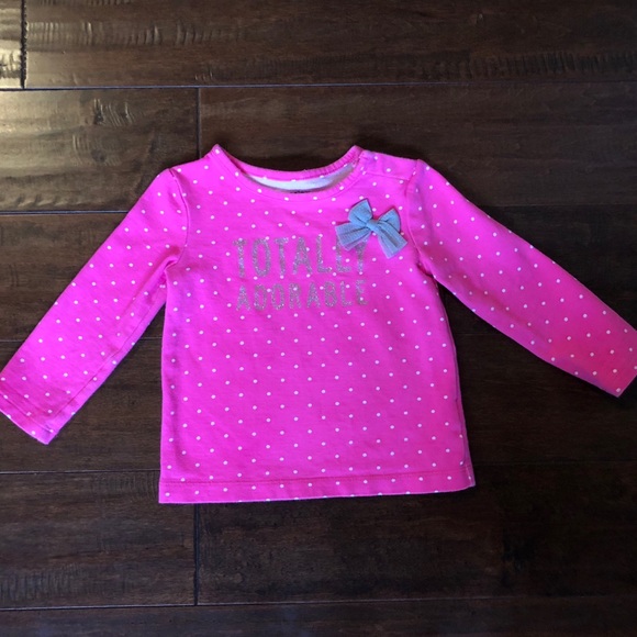 Carters Pink Sweater Shirt - Picture 2 of 4